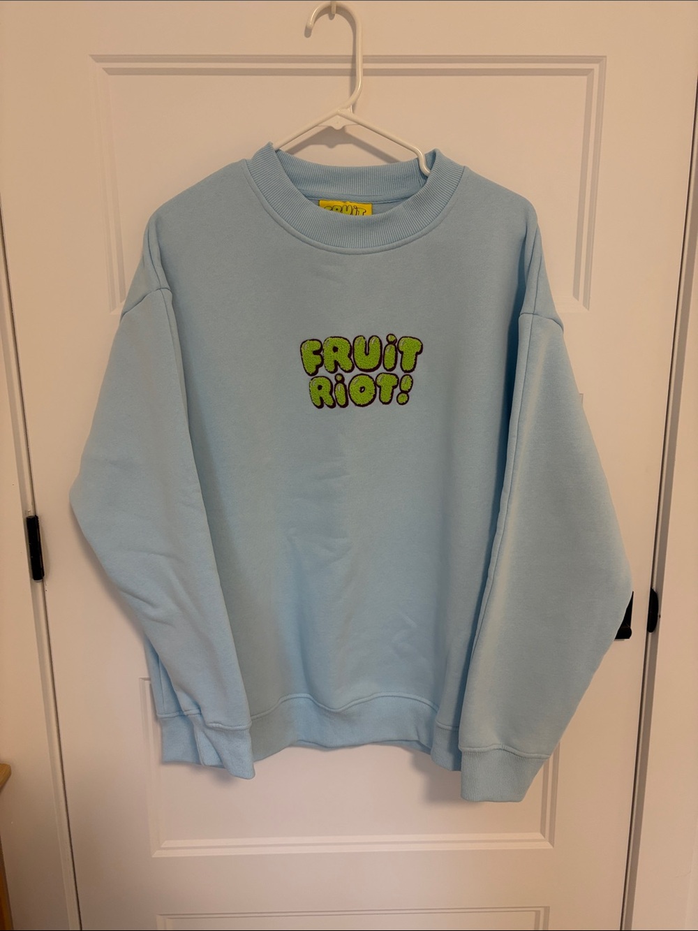 Light Blue "Fruit Riot" Graphic Crewneck Sweatshirt